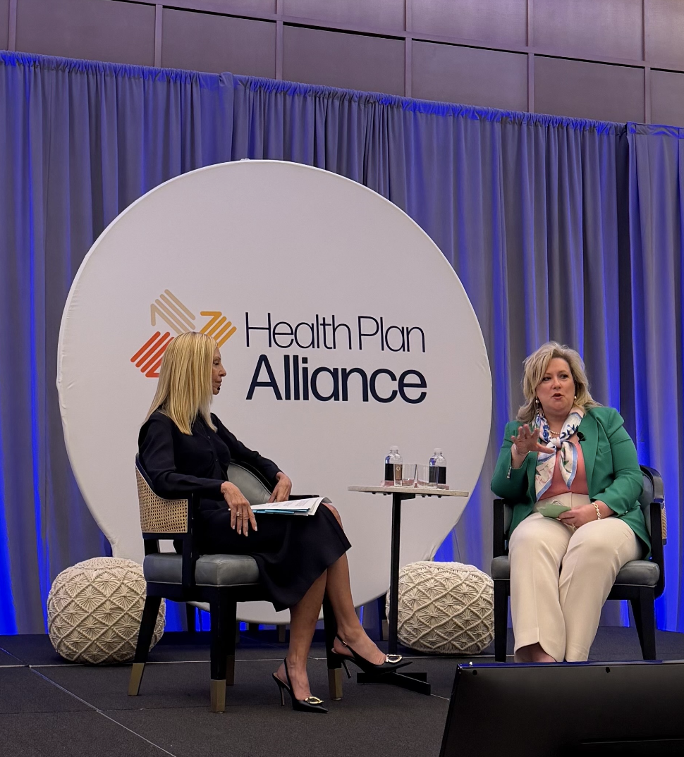 ClarityCare AI CEO Hermine Tranie with former CVS Health CEO Karen Lynch and Coreen Dicus-Johnson, CEO and President of Network Health, at the Health Plan Alliance Leadership Conference